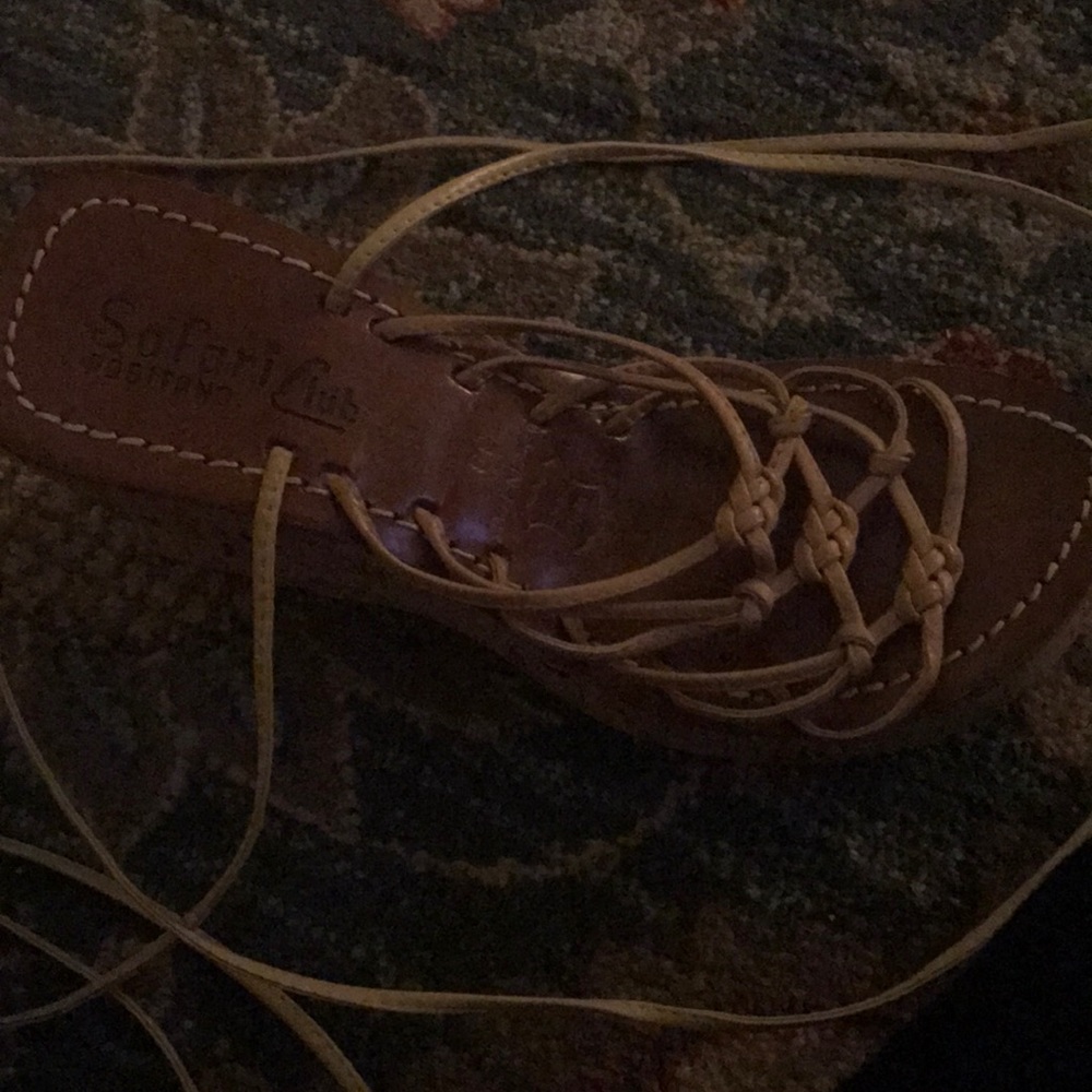 Italian leather wedge sandals -  or BEST Offer